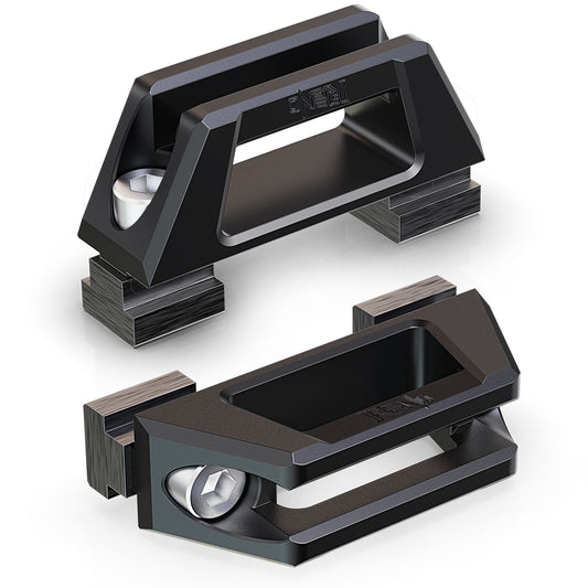 RENO Bed Rail Cleats, Truck Tie Down Anchors For Tacoma Tundra Gladiator (Black/Red, 2pcs)