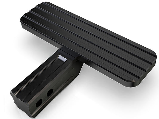 RENO Hitch Step, Rear Bumper Guard Protector Compatible with 2" Receiver Truck Car SUV Vehicles Bumper Step (Aluminium, Black, 1Pack)