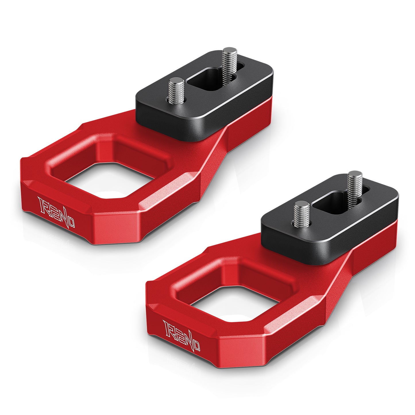RENO Bronco Rear Tow Hooks, Big D-Ring Hook Fits 2021-2024 Ford Bronco, Replace OEM M-18954-BTHR (Aluminum, Set of 2)