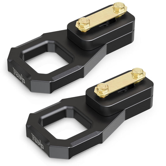 RENO Front D-Ring Tow Hooks, Fits Ford F150 / Raptor 2WD/4WD, Replaces OEM 4L3Z17A954AA / 6L3Z17A954AA (2PCS)