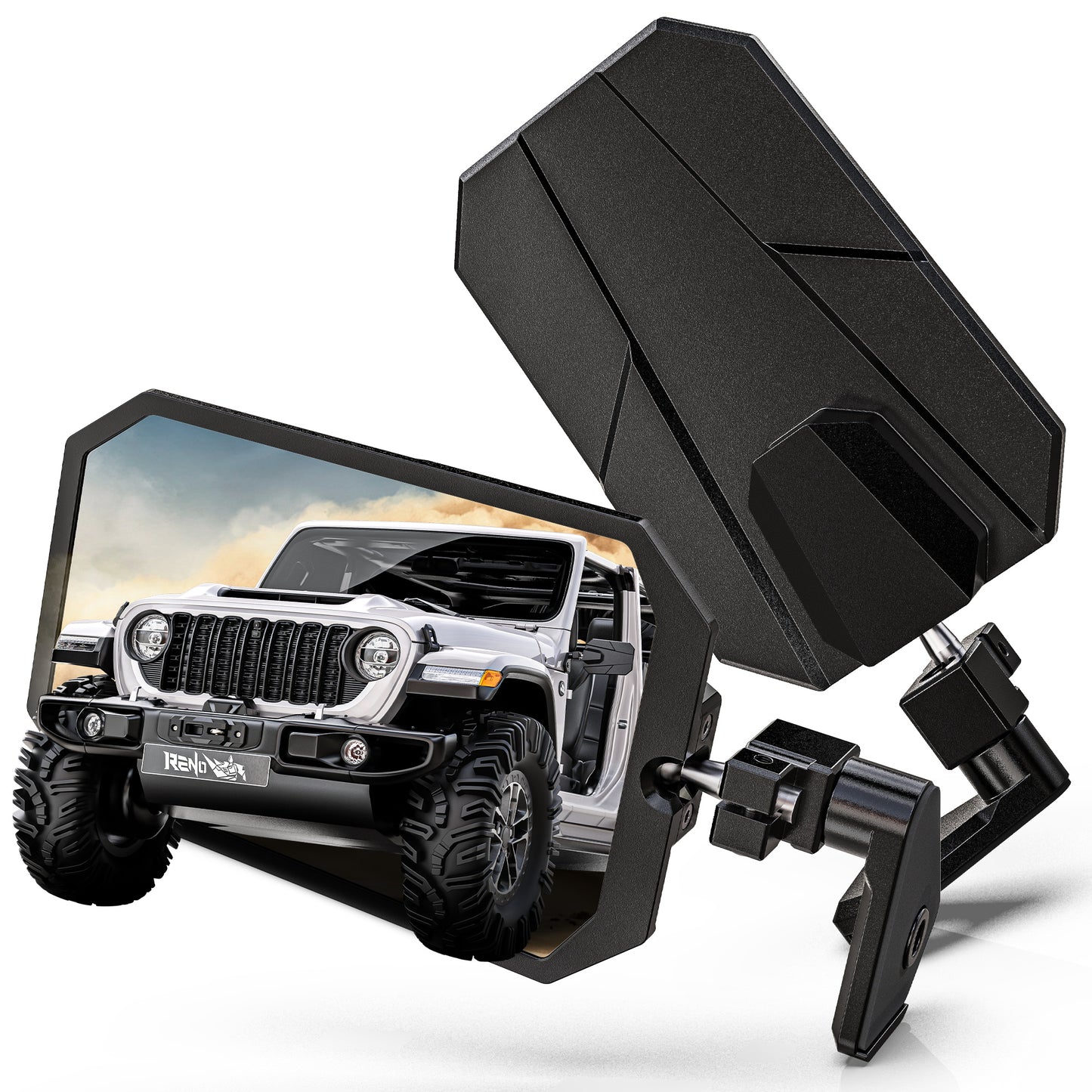 RENO Jeep Wrangler Mirrors Doors Off, Aluminum CNC Side Mirrors