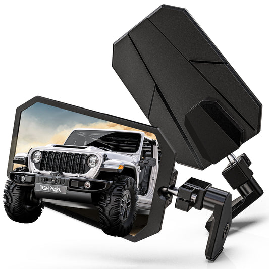 RENO Jeep Wrangler Mirrors Doors Off, Aluminum CNC Side Mirrors