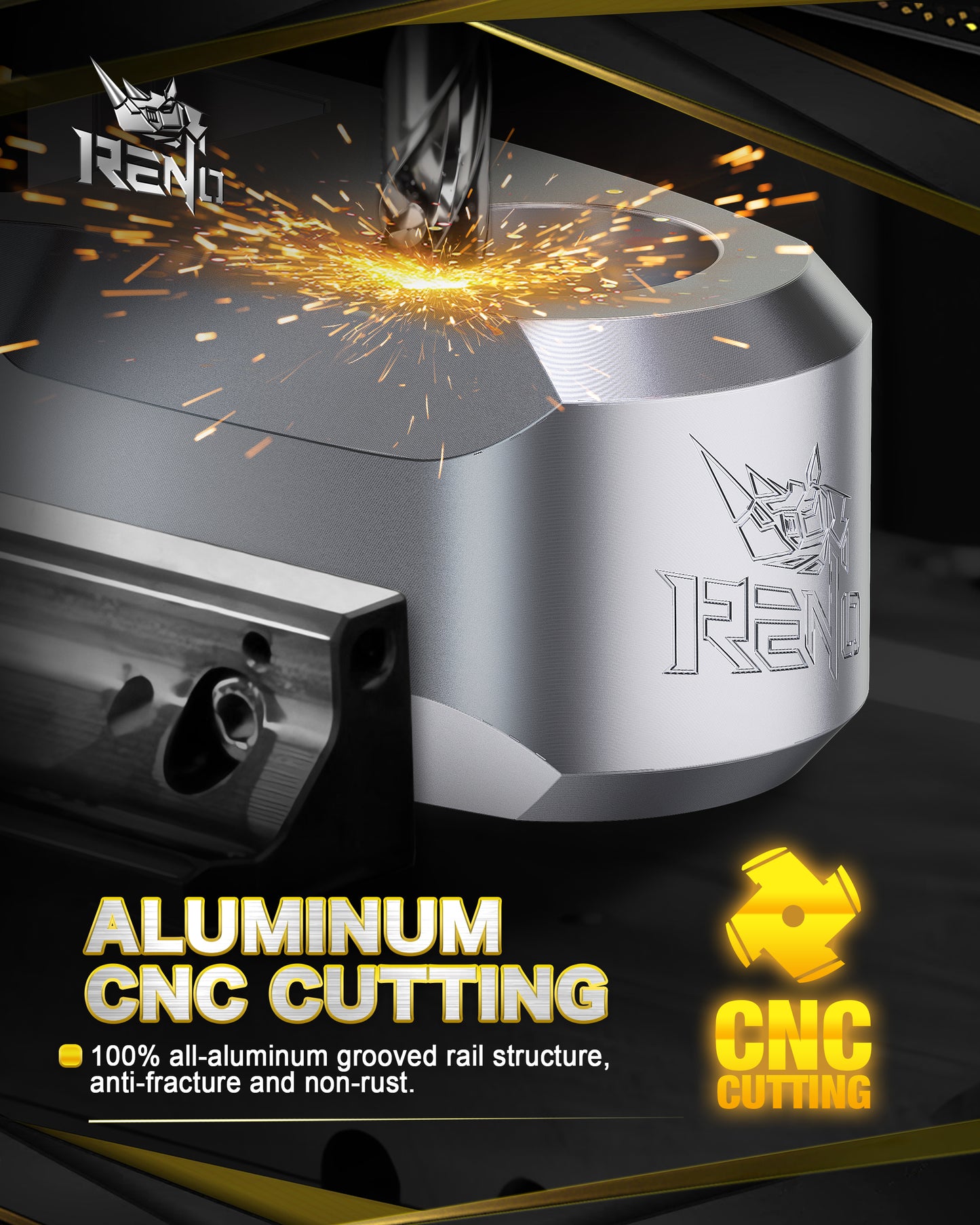 RENO 3" Receiver Adjustable Trailer Hitch, Dual-Balls (2" & 2-5/16") Aluminum Tow Hitch