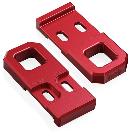 RENO Tacoma Front Tow Hook, Compatible with Tacoma 2009-2023 Demon Hook Bracket Replacement (Aluminum, Red, 2Pcs)