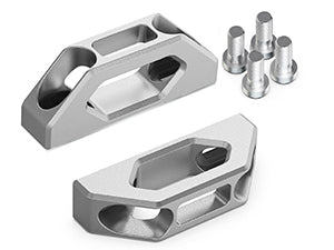 RENO Tie Down Hooks, Trailer Bed Tie Down Anchors Compatible with 2007-2025 Tundra / 2005-2026 Tacoma / 2023-2025 Sequoia, Replaces OEM 663120C010, 66312-0C010 (Aluminium, Black/Red/Silver, 2PCS)