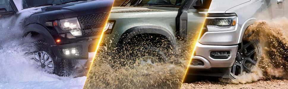 RENO Universal Truck Mud Flaps, Driver & Passenger Sides Splash Guards Sediment Protection