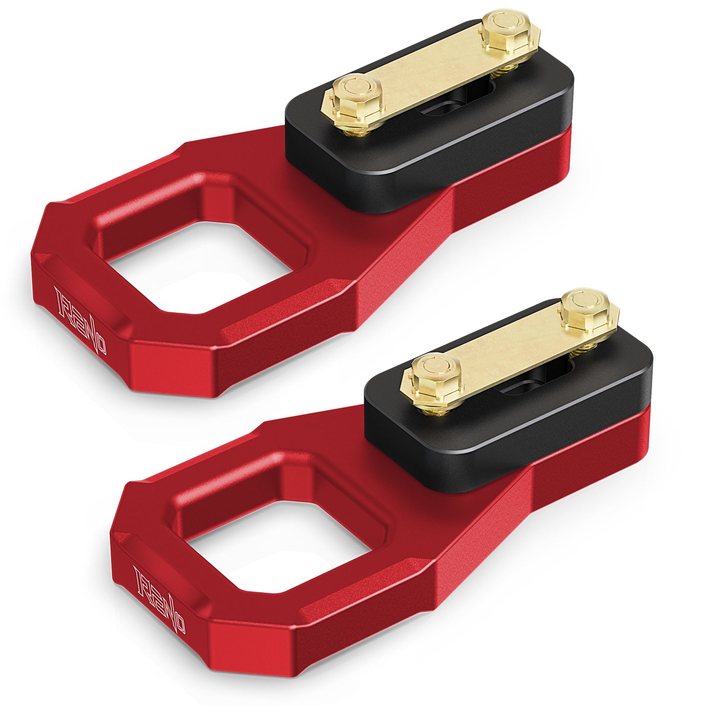 RENO Front D-Ring Tow Hooks, Fits Ford F150 / Raptor 2WD/4WD, Replaces OEM 4L3Z17A954AA / 6L3Z17A954AA (2PCS)