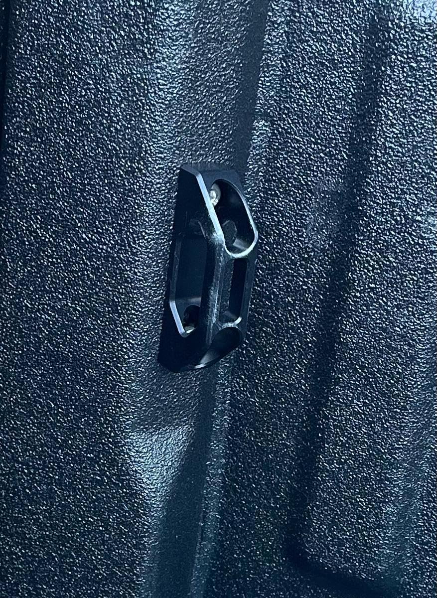 RENO Tie Down Hooks, Trailer Bed Tie Down Anchors Compatible with 2007-2025 Tundra / 2005-2026 Tacoma / 2023-2025 Sequoia, Replaces OEM 663120C010, 66312-0C010 (Aluminium, Black/Red/Silver, 2PCS)