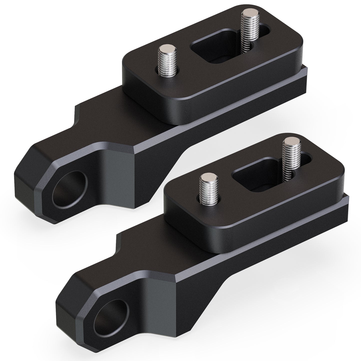 RENO Aluminum Rear Tow Hook, Bronco Tow Hooks with 3/4" D-Ring Shackle Compatible with 2021-2024 Bronco Truck Vehicle Towing Recovery, Replace OEM M-18954-BTHR (Black, 2Pcs)