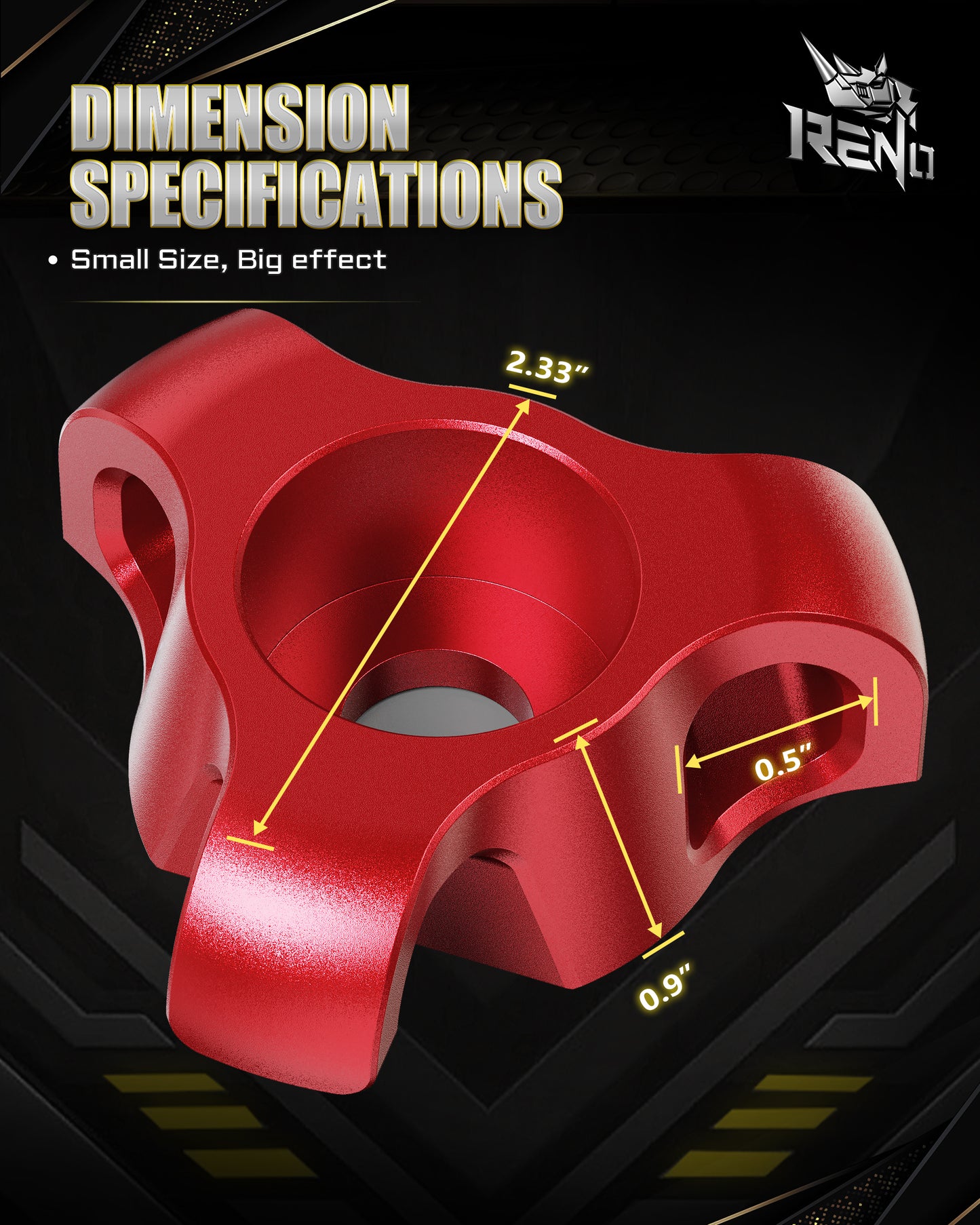 RENO Tie Down Anchors, 3-in-1 Aluminum Truck Tie Down Cleats for Cargo Rear Trunk for Tacoma Tundra ( Aluminum, Red, 2pcs)