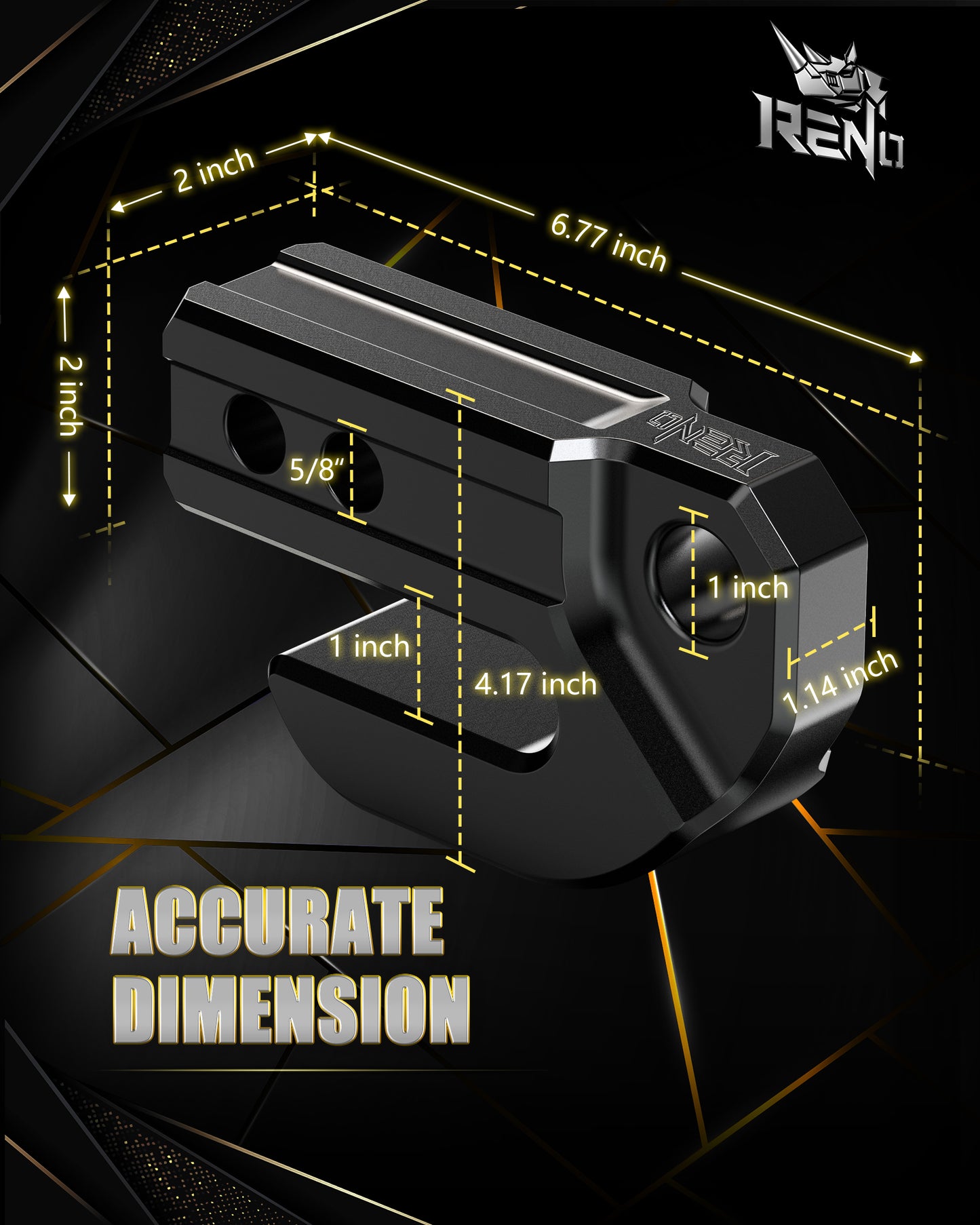 RENO Hitch Slider, 2" Receiver Hitch Slider Skid Protection