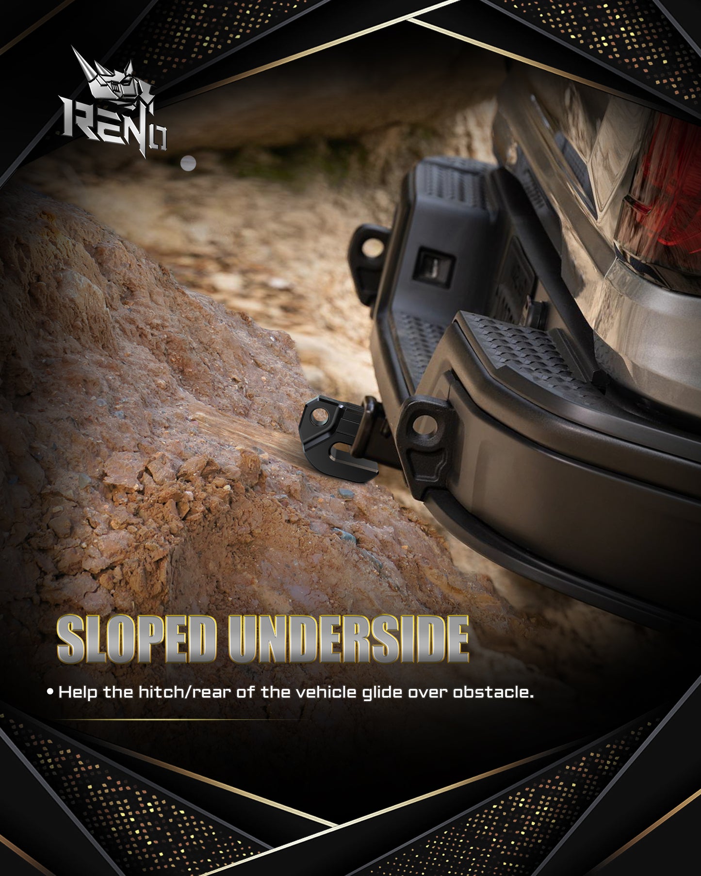 RENO Hitch Slider, 2" Receiver Hitch Slider Skid Protection