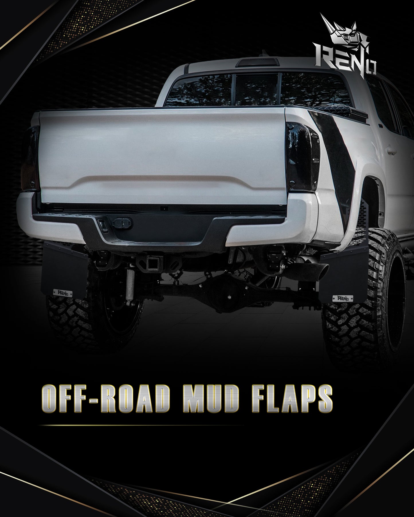 RENO Universal Truck Mud Flaps, Driver & Passenger Sides Splash Guards Sediment Protection