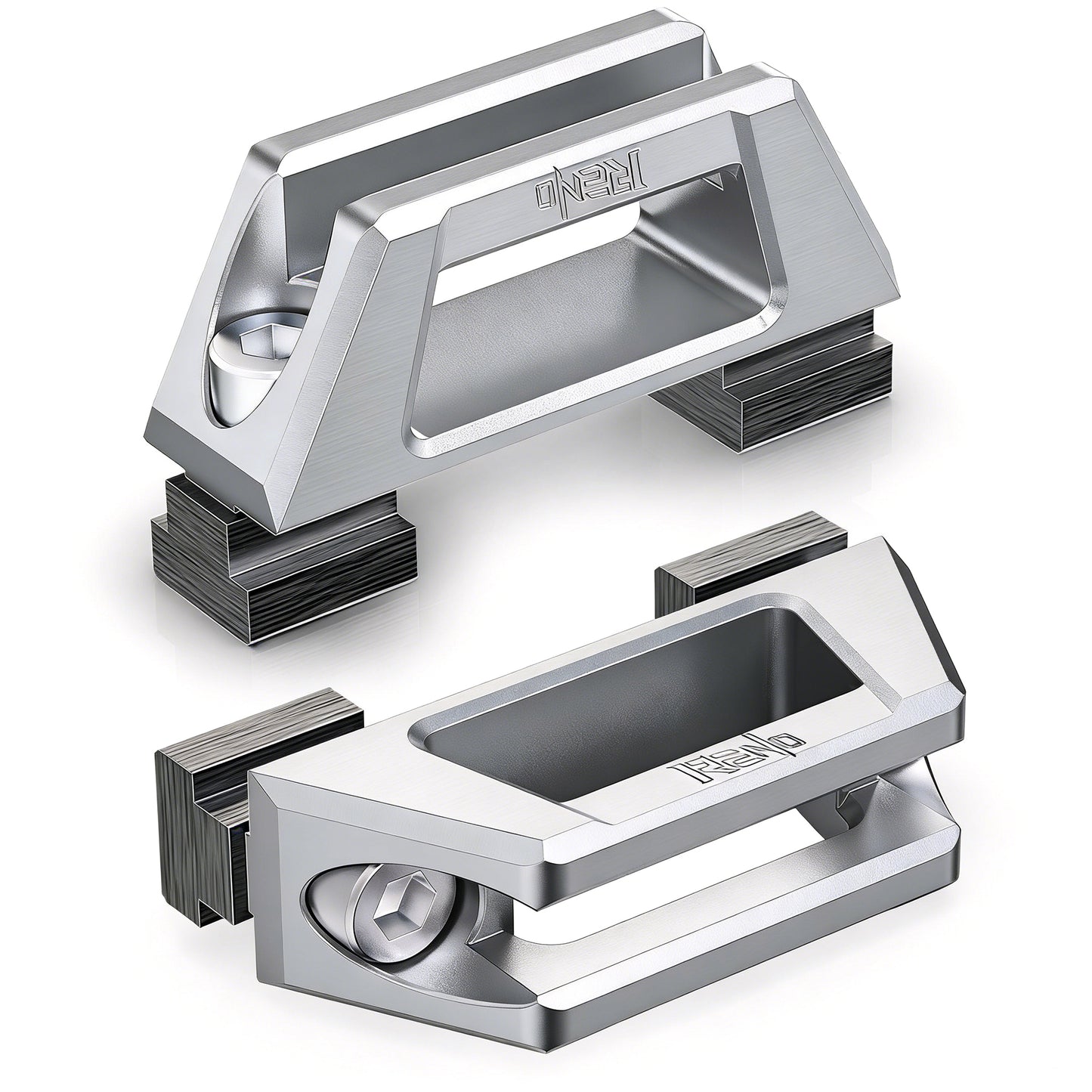 RENO Bed Rail Cleats, Truck Tie Down Anchors For Tacoma Tundra Gladiator (Black/Red/Silver, 2pcs)