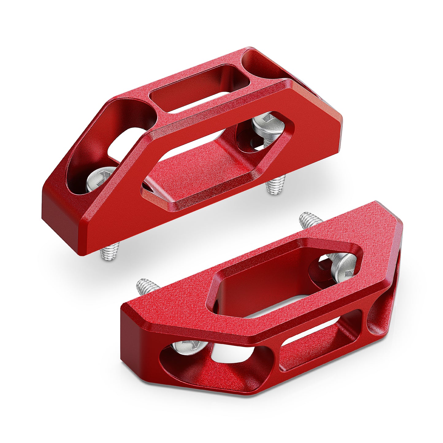 RENO Tie Down Hooks, Trailer Bed Tie Down Anchors Compatible with F150 / F150 Heritage / F150 Lightning, Replaces OEM YL3Z-9900064-AAA (Aluminium, Black/Red, 2PCS)