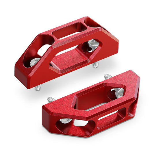 RENO Tie Down Hooks, Trailer Bed Tie Down Anchors Compatible with F150 / F150 Heritage / F150 Lightning, Replaces OEM YL3Z-9900064-AAA (Aluminium, Black/Red, 2PCS)