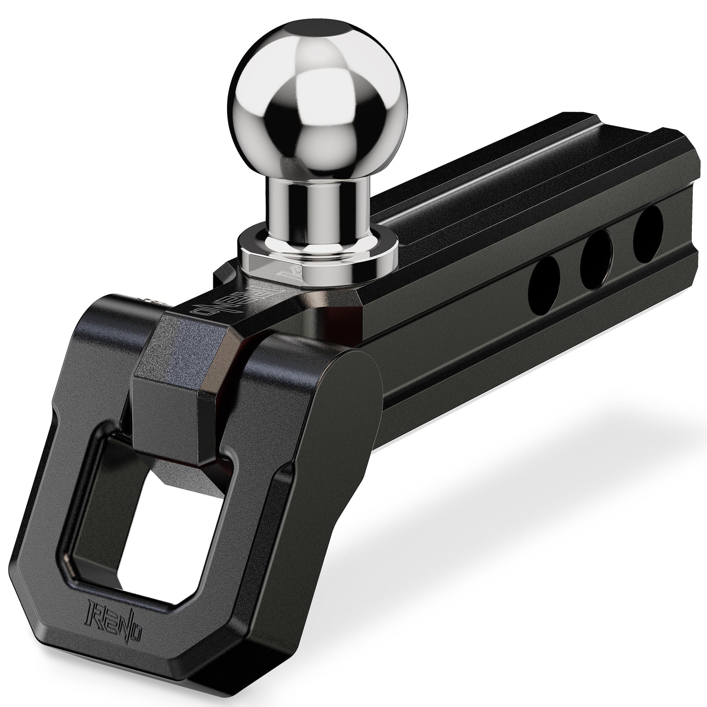 RENO Trailer Hitch, Aluminum Tow Hitch Compatible with 2 inch Receiver Hitch with 2" Ball Mount Fits 3/4" D-Ring Shackle or Soft Shackle - 6,000 LBS GTW (1 Pack)