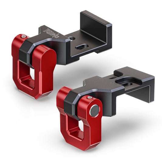 RENO 2009-2023 Toyota Tacoma Front Tow Hook, Front Demon Hook Replacement (Aluminum, Black, Set of 2）