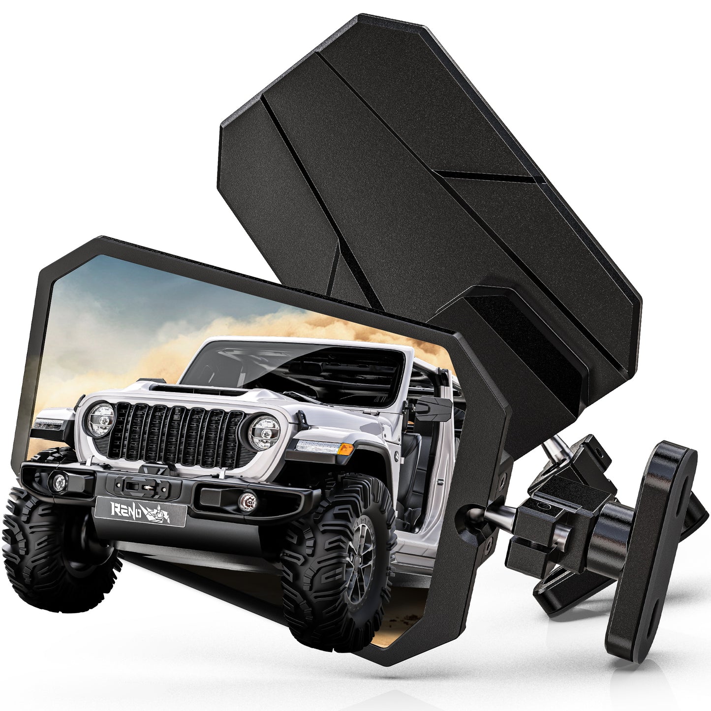 RENO Jeep Wrangler Mirrors Doors Off, Aluminum CNC Side Mirrors