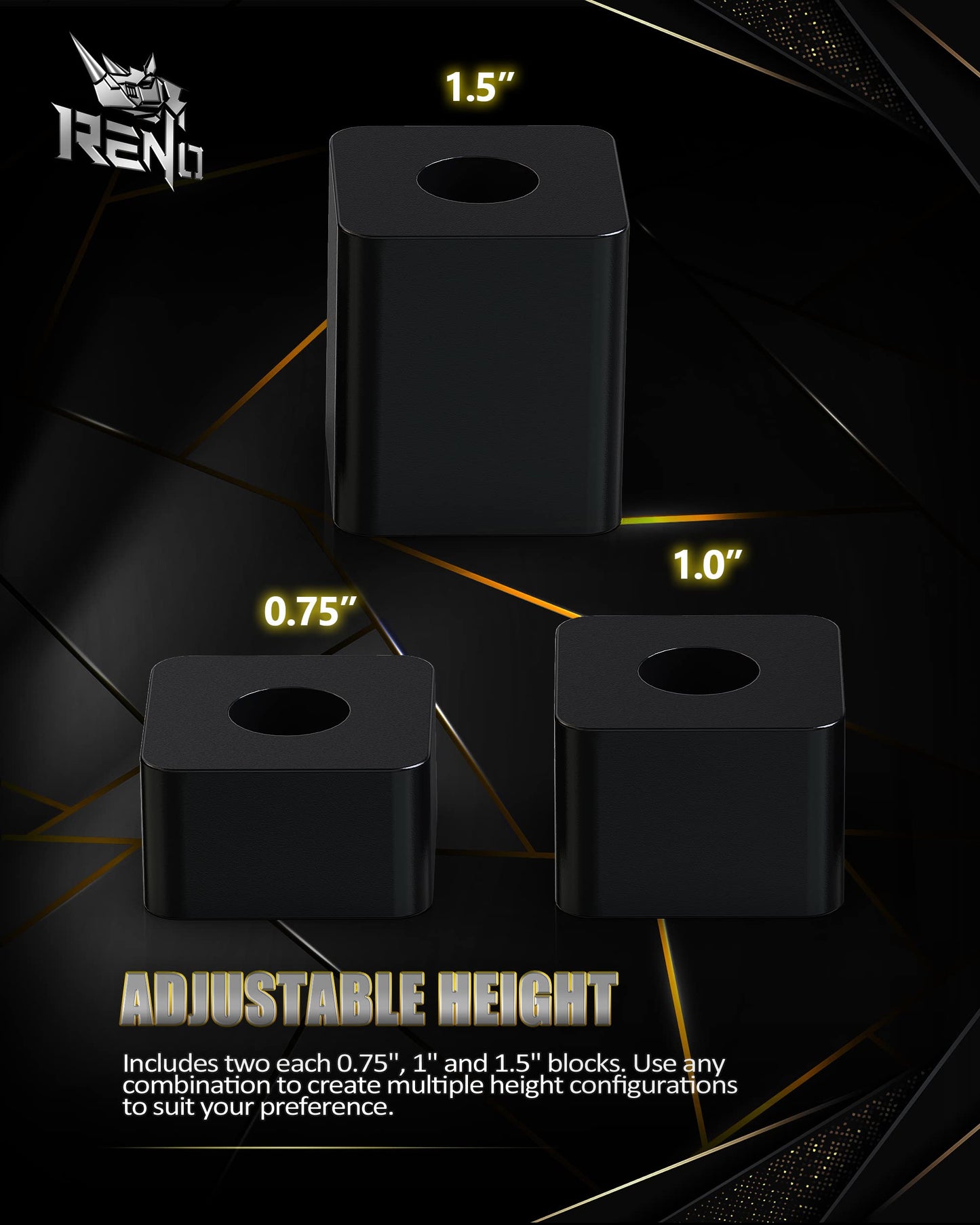 RENO Seat Spacers, Front Driver or Passenger Recline Lift Kit 3/4"-2.25" Compatiable with F150 F250 F350 F450